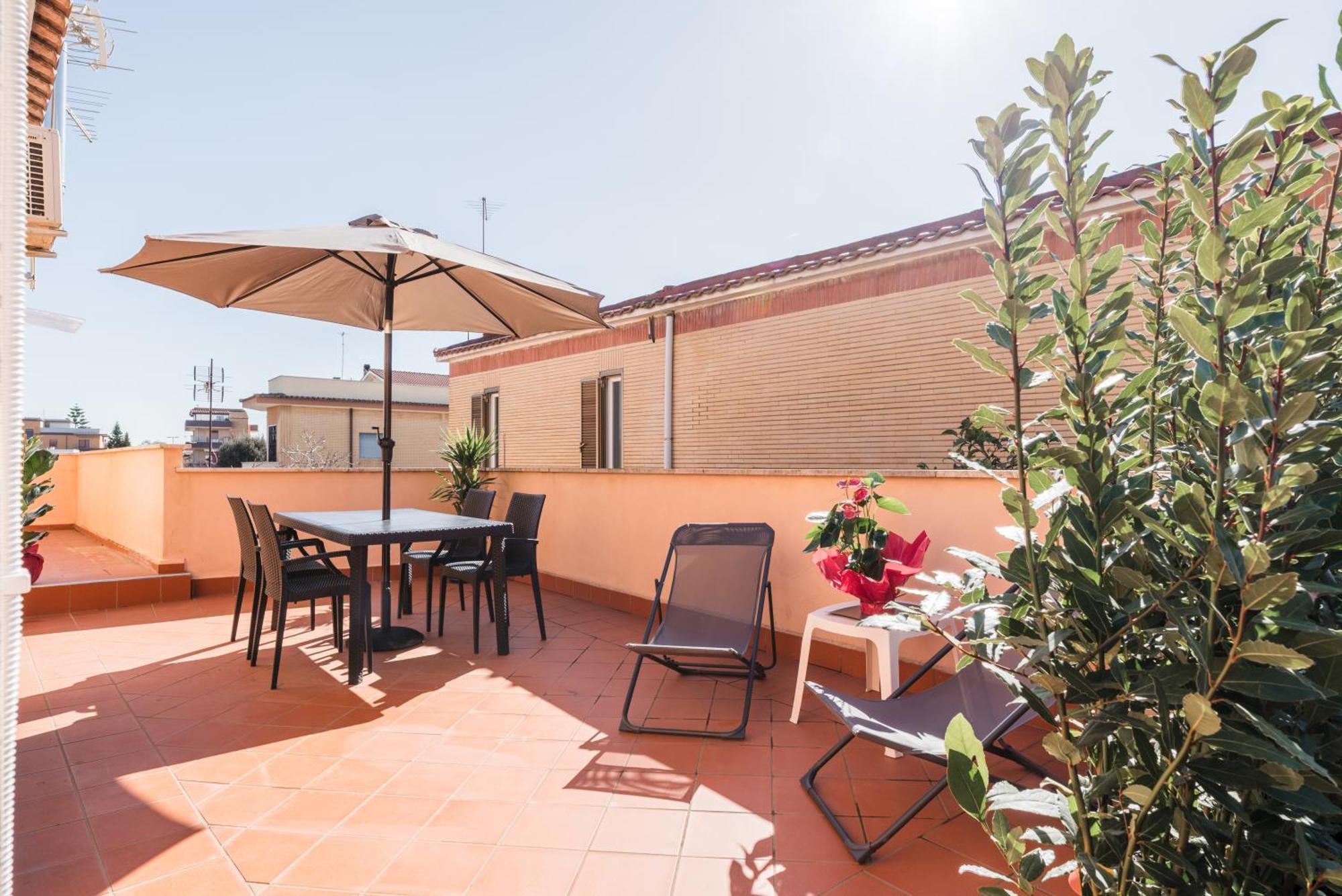 360 Guesthouse - Apartment With Terrace Fiumicino Esterno foto